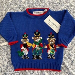 Vintage The Eagle’s  Eye 1992 knit sweater Soldier Bears 3 T